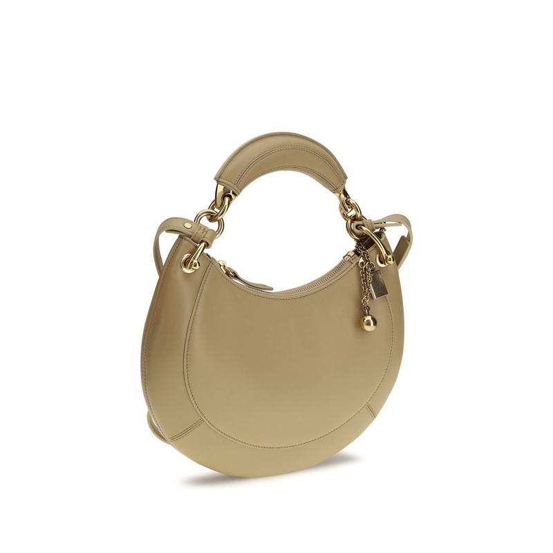 Beige calf leather bos taurus shoulder bag-null