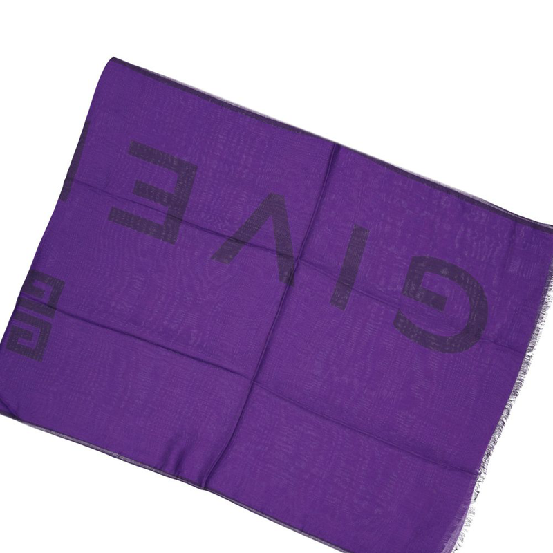 Purple cashmere scarf-null