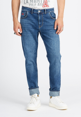 La martina man 5 pkts pants denim stretch vmt006, Blue Denim, medium