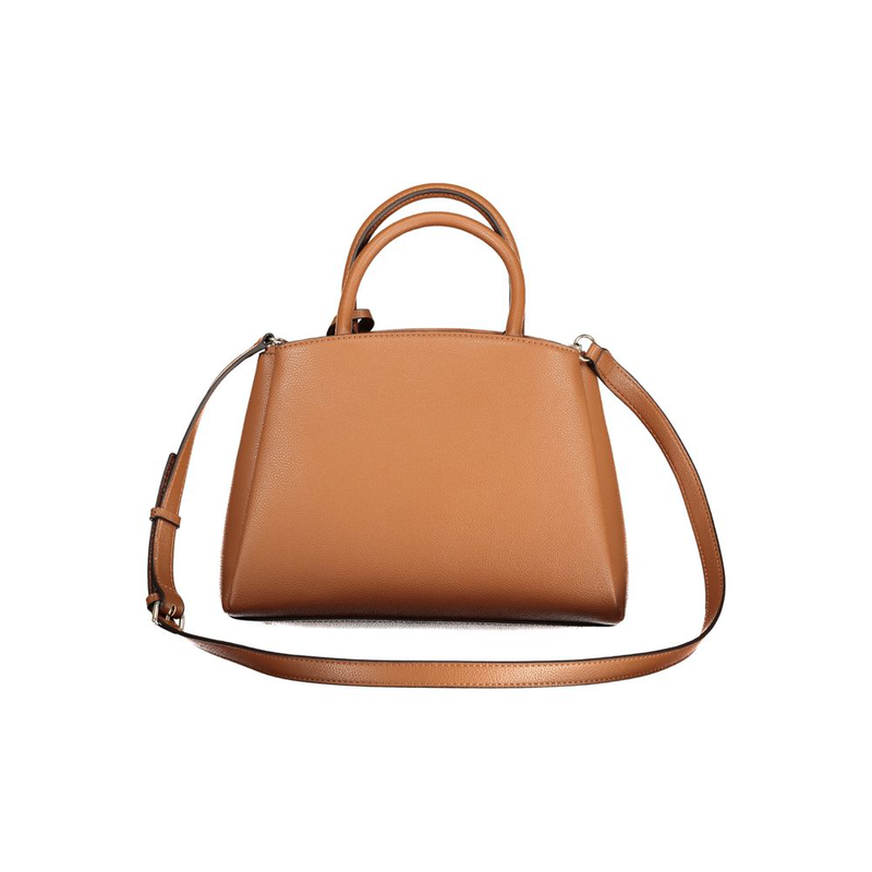 Marrone polyurethane women handbag-null