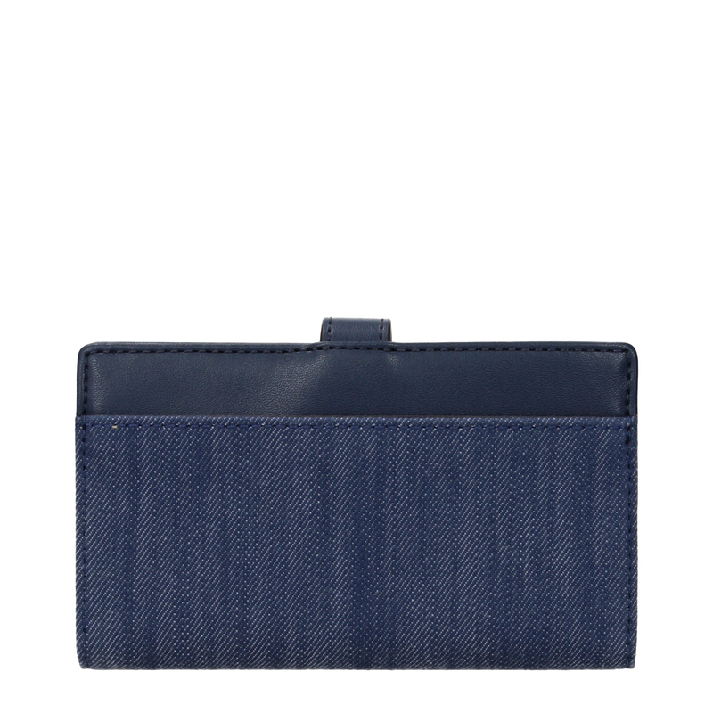 Blue fabric wallet-null