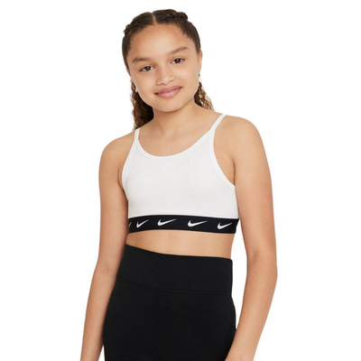 Girls dri-it -one bra, White / Black, medium