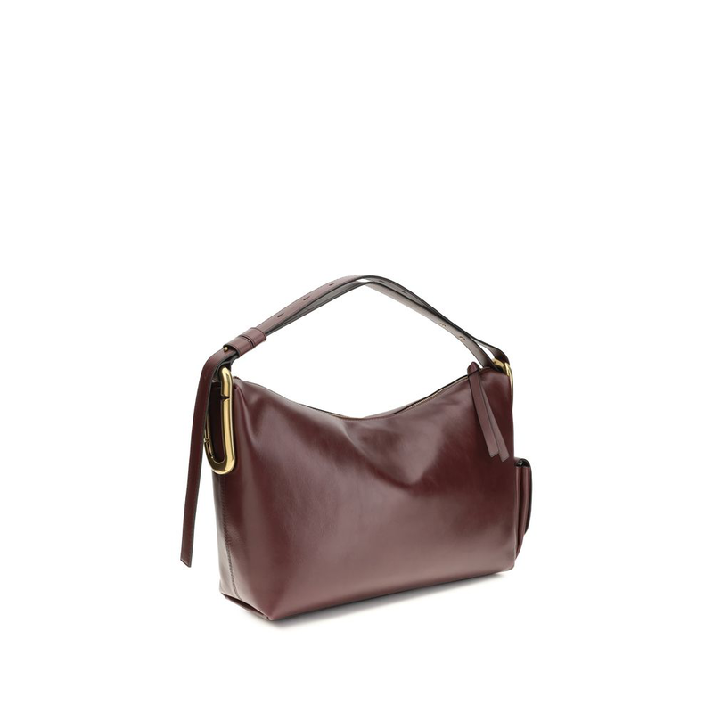 Bordeaux calf leather bos taurus shoulder bag-null