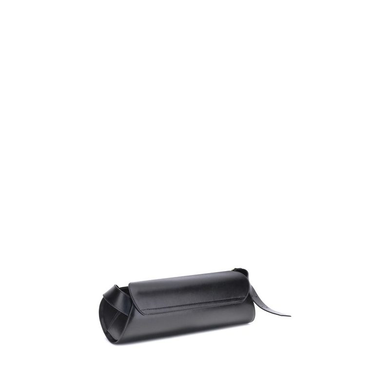 Black calf leather bos taurus shoulder bag-null