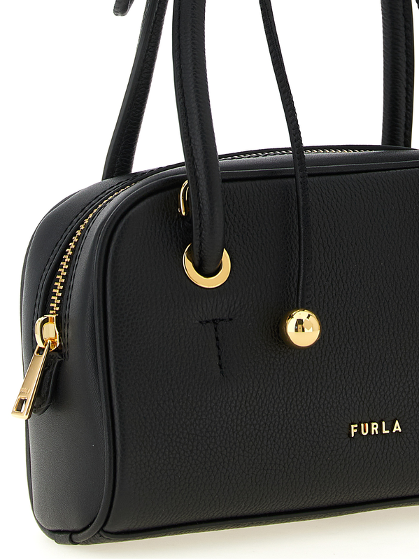 Black calfskin handbag-null