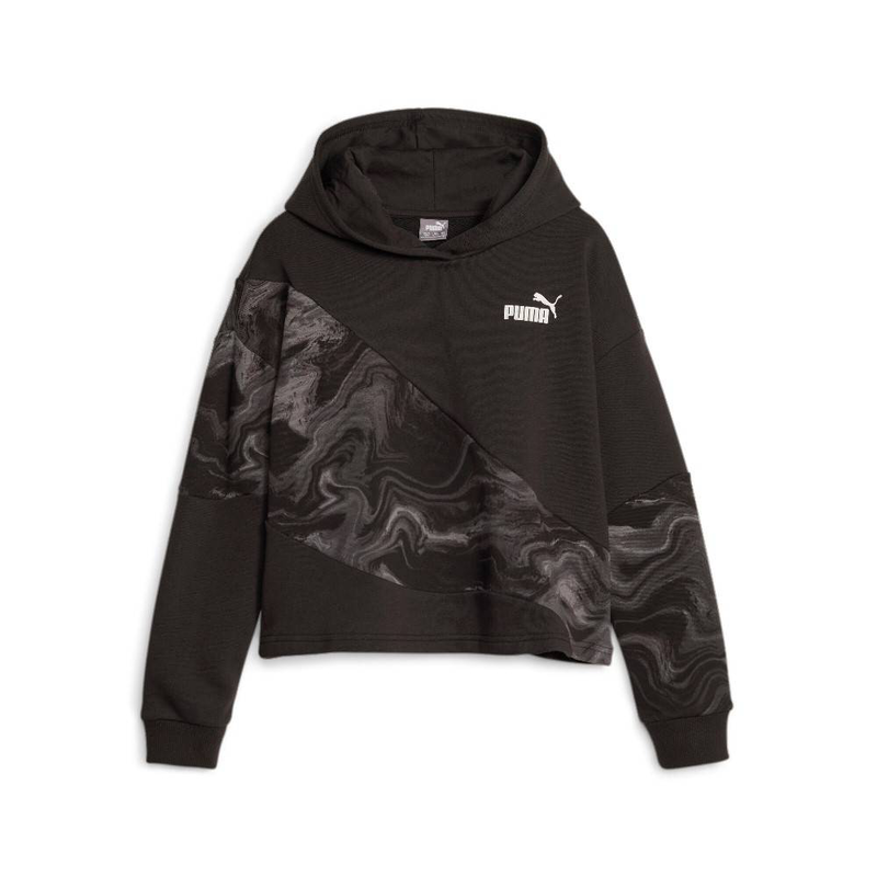 Girls power cat marbleized hoodie image number null