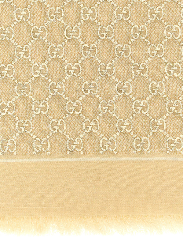 Beige wool scarf-null
