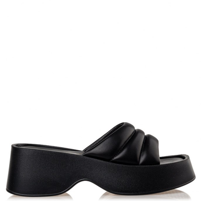 Miss nv flatform sandals - black, Black, medium