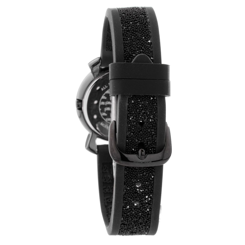 Black plastic dress watch-null