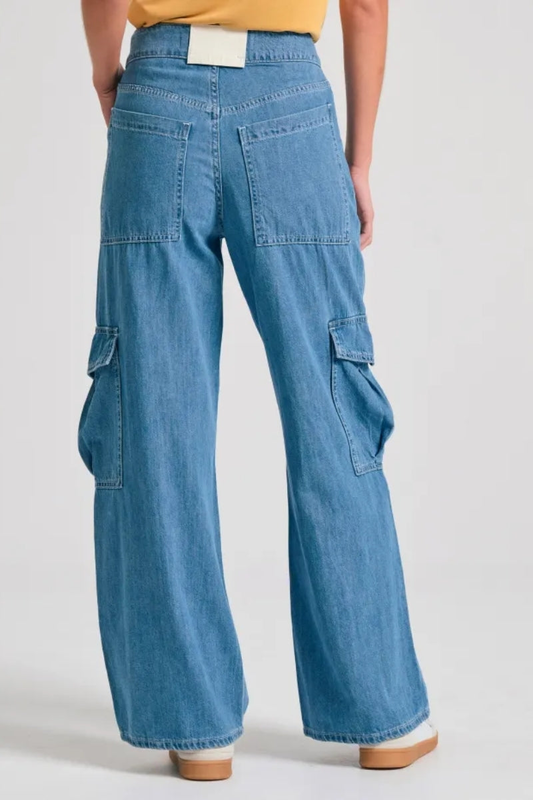 Trouser jean cargo-null