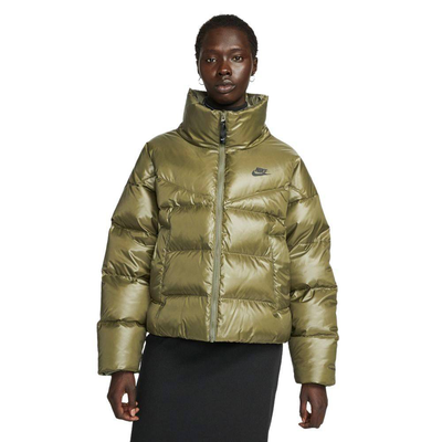 Nike sportswear womens therma-fit city jacket, Medium Olive / Black, medium