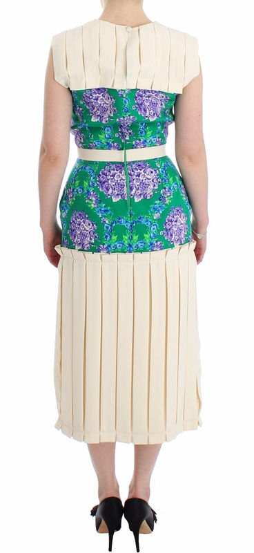 Multicolor dress gown floral sleeveless gown-null