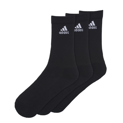 Adidas 3-stripes performance crew socks black aa2298, Black, medium