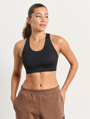 Bdtk woman's gym sports bra, Black, medium