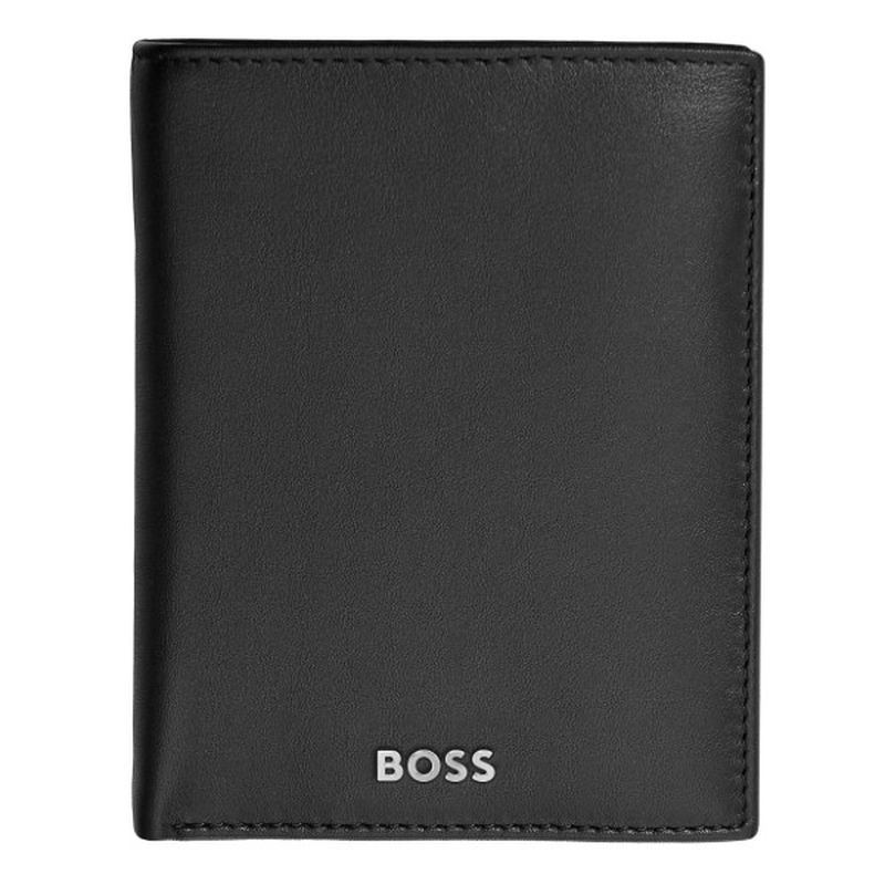 Product image: Boss card holder with flap and money pocket classic smooth black-null