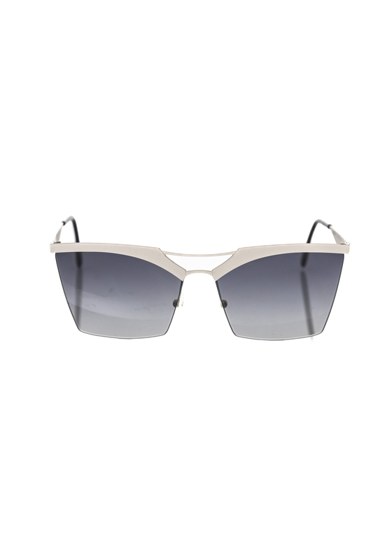 Silver metallic women's sunglass-null