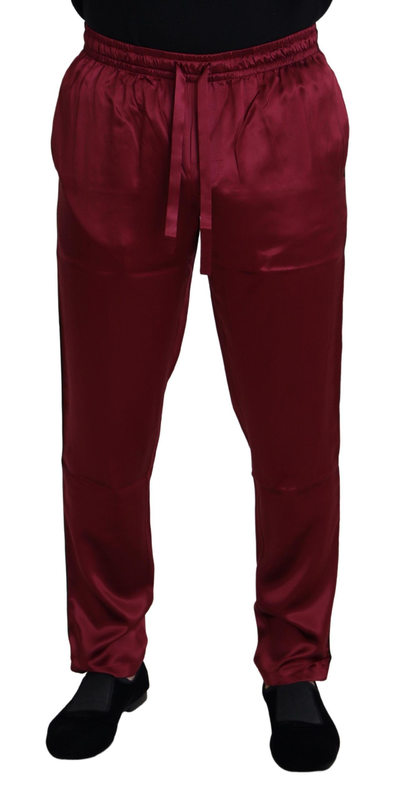 Bordeaux silk dg sleep lounge pants-null