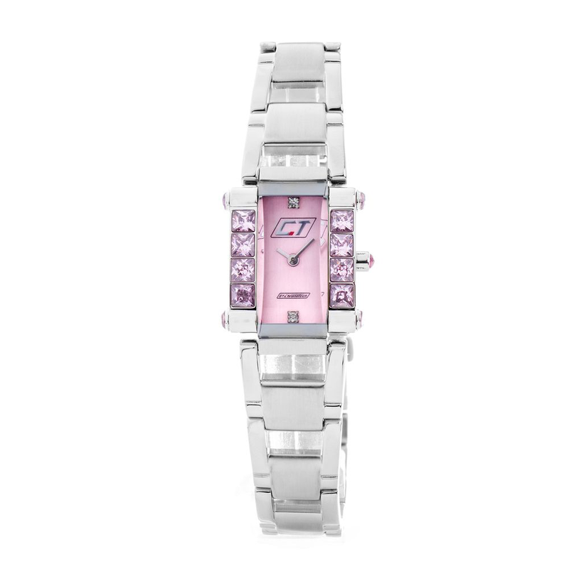 Silver stainless steel dress watch-null