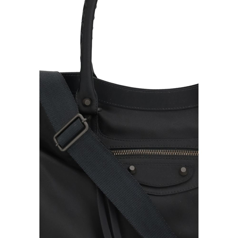 Black polyamide handbag-null