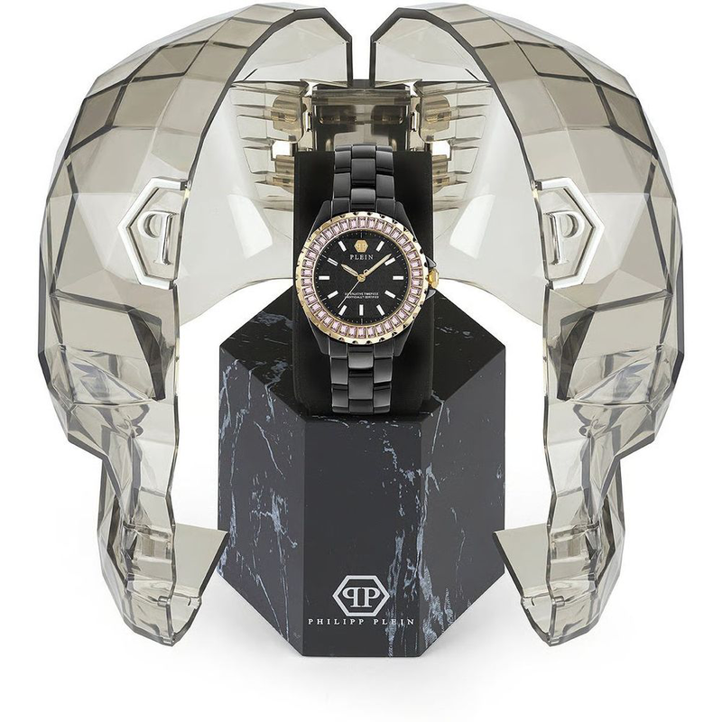 Black ceramic dress watch-null