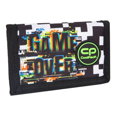 Coolpack - slim wallet game over cpf056679, Black/white, medium