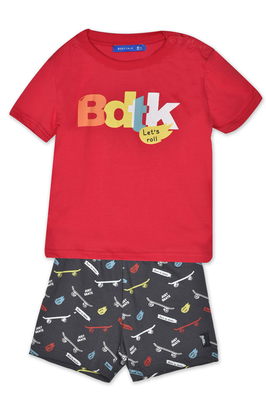 Bdtk infant boy t-shirt & shorts (1241-731299), Red, medium