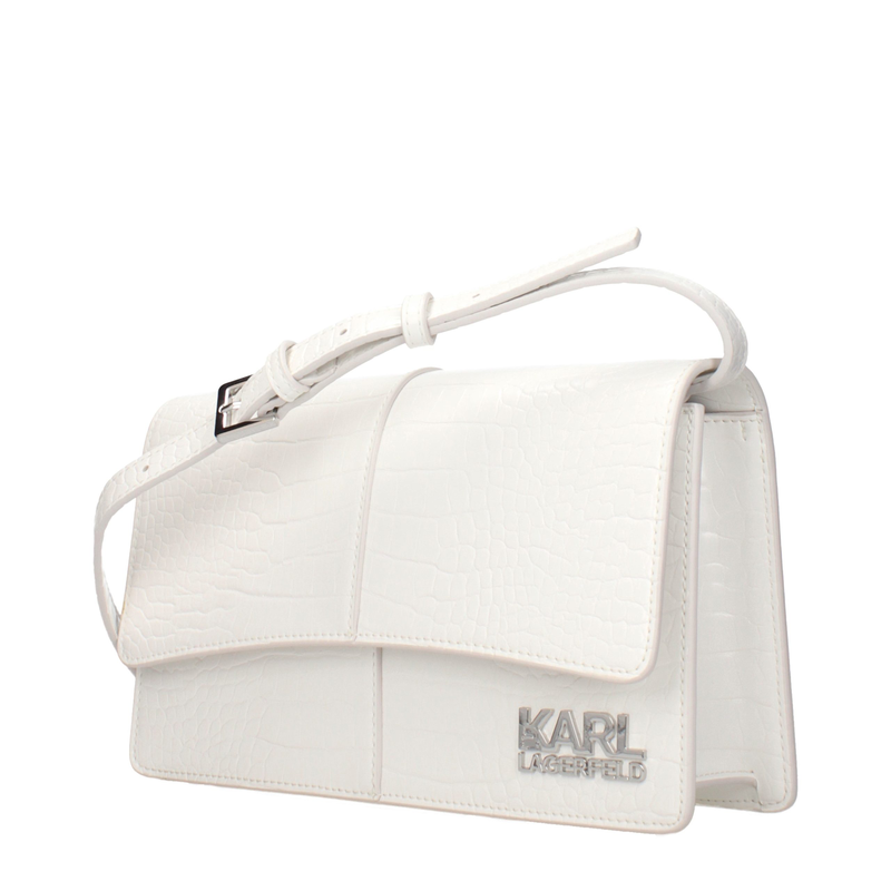 White polyethylene crossbody bag-null
