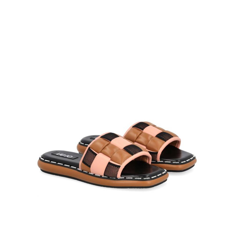 Amelia bold sandal with woven strap-null