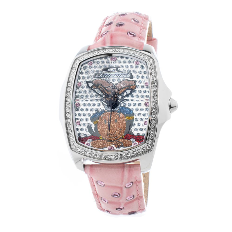 Multicolor leather dress watch-null