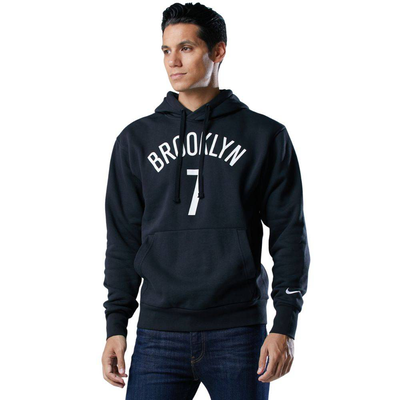 Nba brooklyn nets essentials fleece hoodie, Black, medium