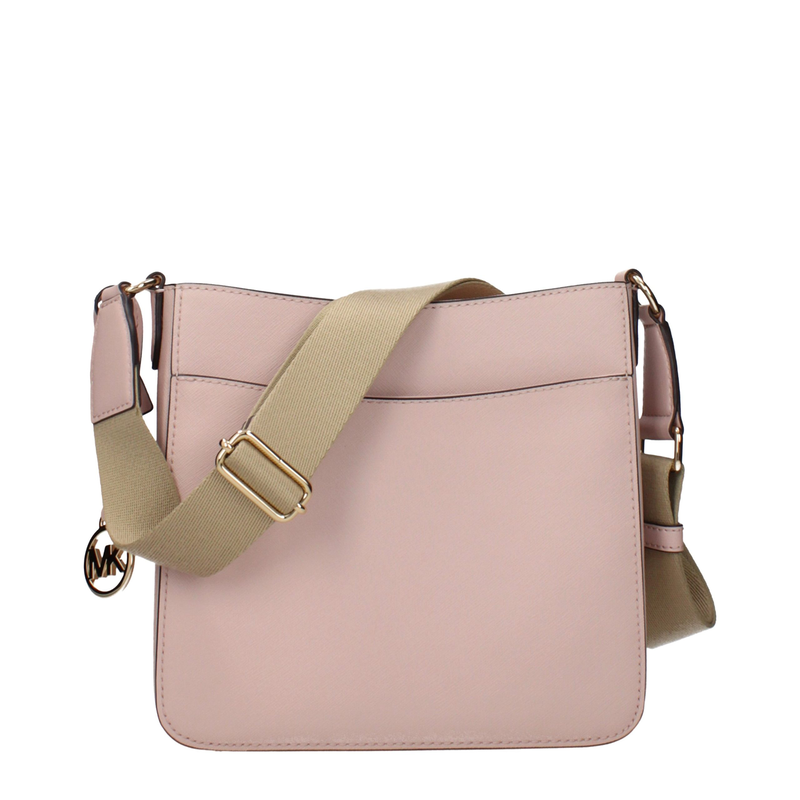 Pink leather shoulder bag-null
