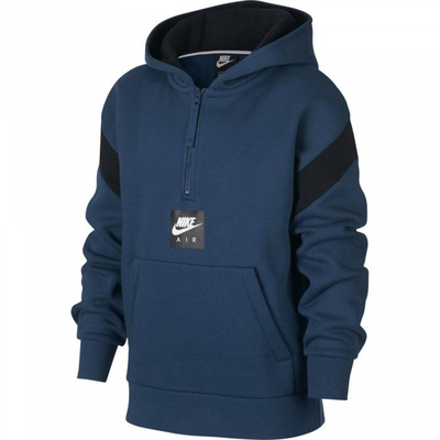 Boys Air half zip pocket hoodie, Airforce, medium
