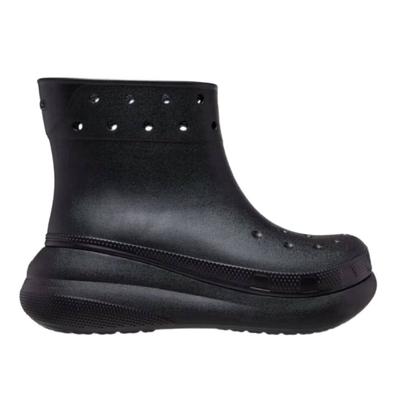 Crocs classic crush rain boot, Black, medium