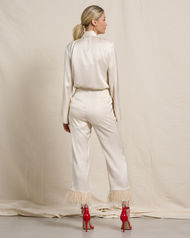 Trouser satin cropped image number null