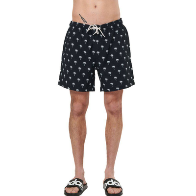 Men's crepe swimming shorts, Black, medium