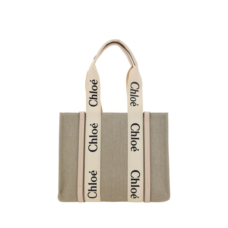 Beige linen handbag-null