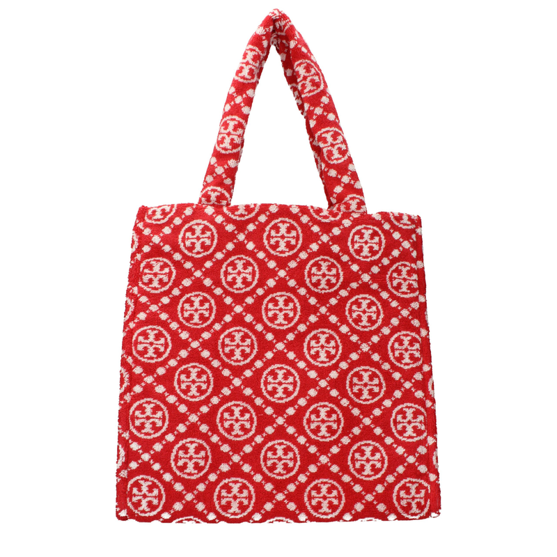 Red cotton-like shoulder bag-null