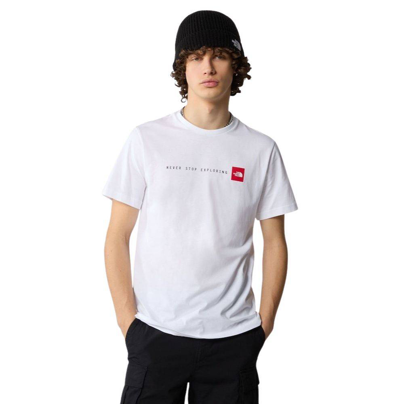 Men never stop exploring regular short sleeve t-shirt graphic-null