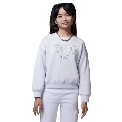 Nike jordan girls 1st baby blue crew, Grey, medium