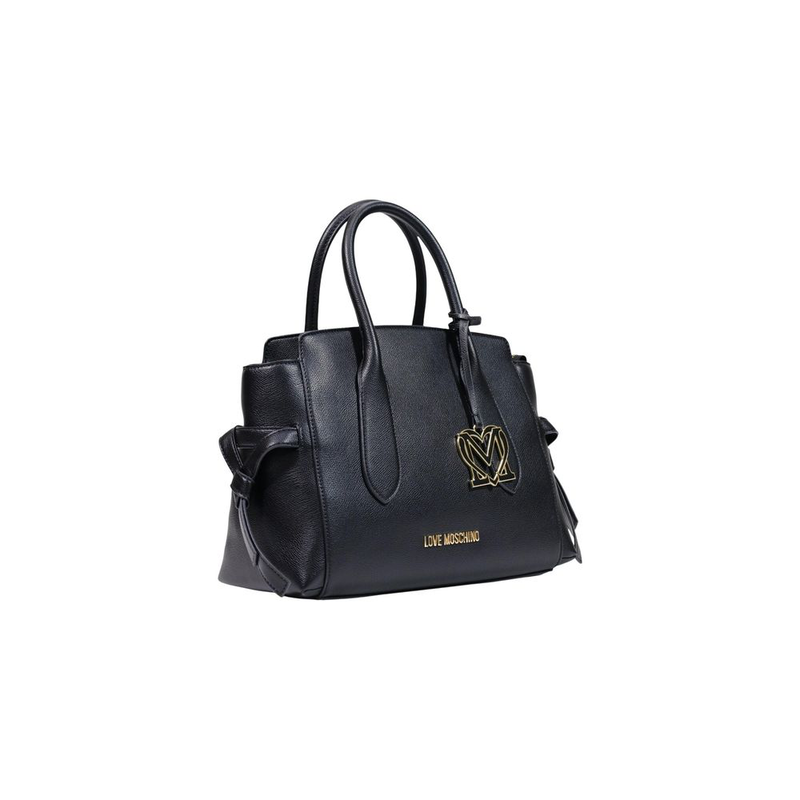 Black polyethylene handbag-null
