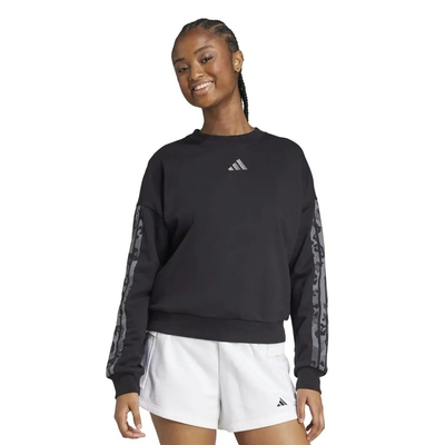 Adidas women aop sweatshirt, Black, medium