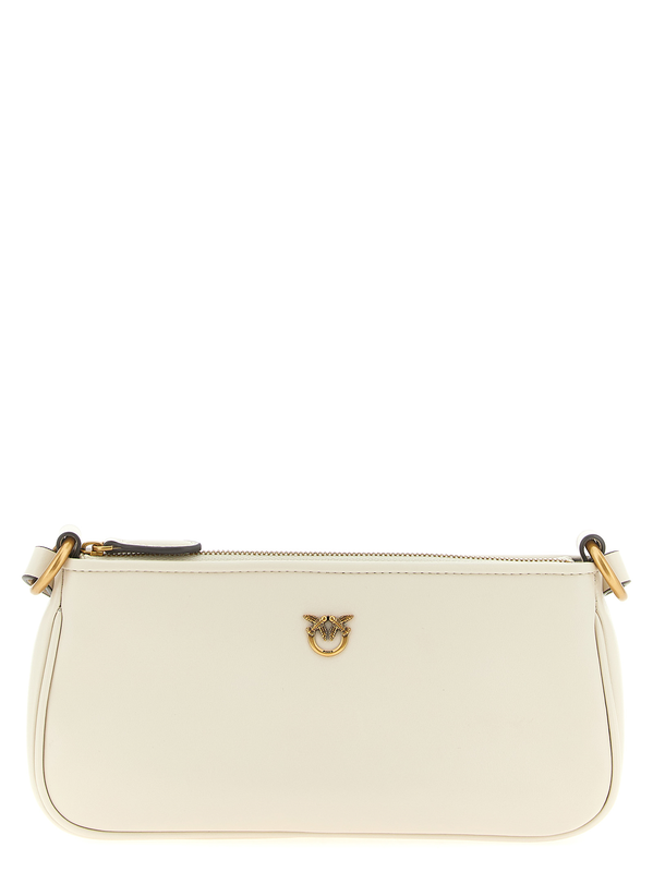 White goatskin crossbody bag-null