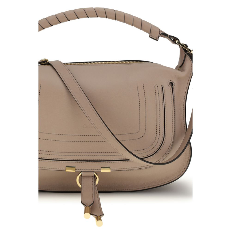 Gray calf leather bos taurus shoulder bag-null