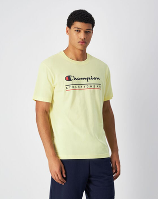 Champion men's ss tee, Yellow, medium