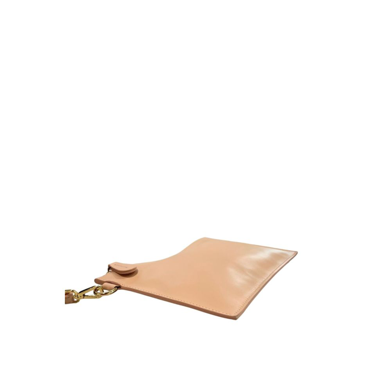 Pink polyurethane women clutch-null