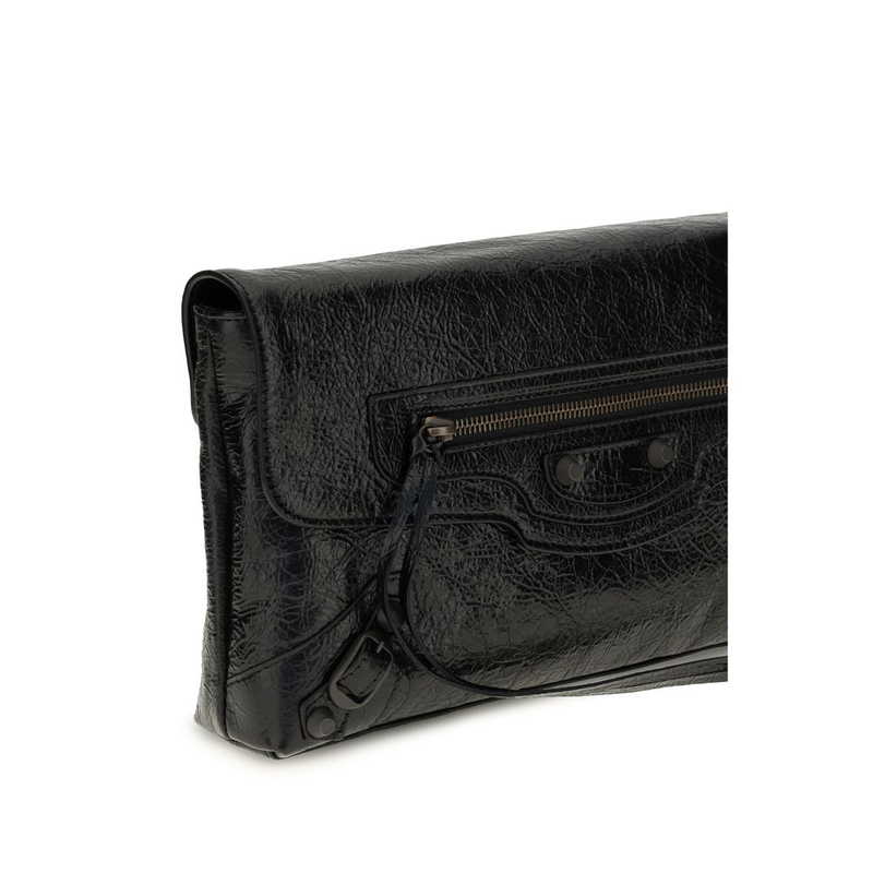 Black lamb ovis aries aries clutch bag-null