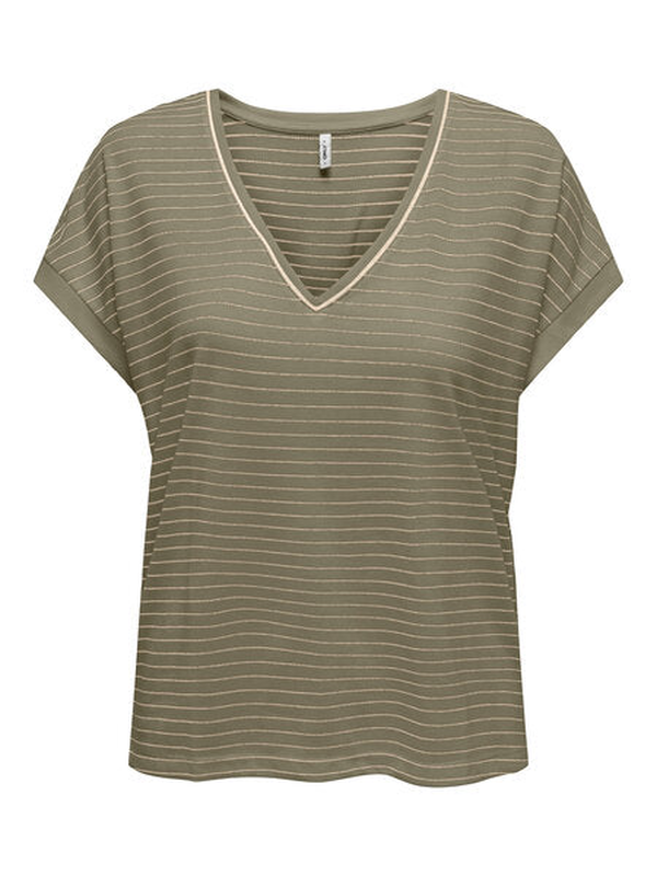 Onlkarlas/s v-neck glitter top image number null