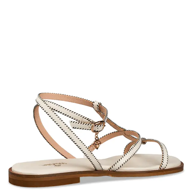 Fil d&eacute;t&eacute; sandals by mairiboo for envie  , off white-null