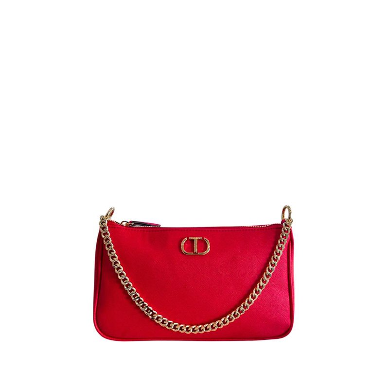 Red pu women crossbody bag-null