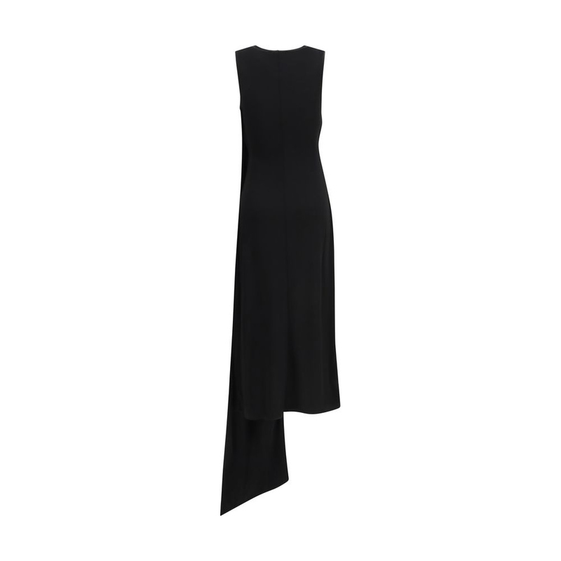Black viscose casual dress-null